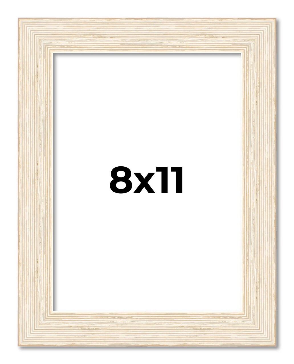 8x11 Wide Barnwood Picture Frame with UV-Resistant Acrylic & Acid Free Backing, Available in 6 Paint Finishes - Grey, Brown, White, and Black
